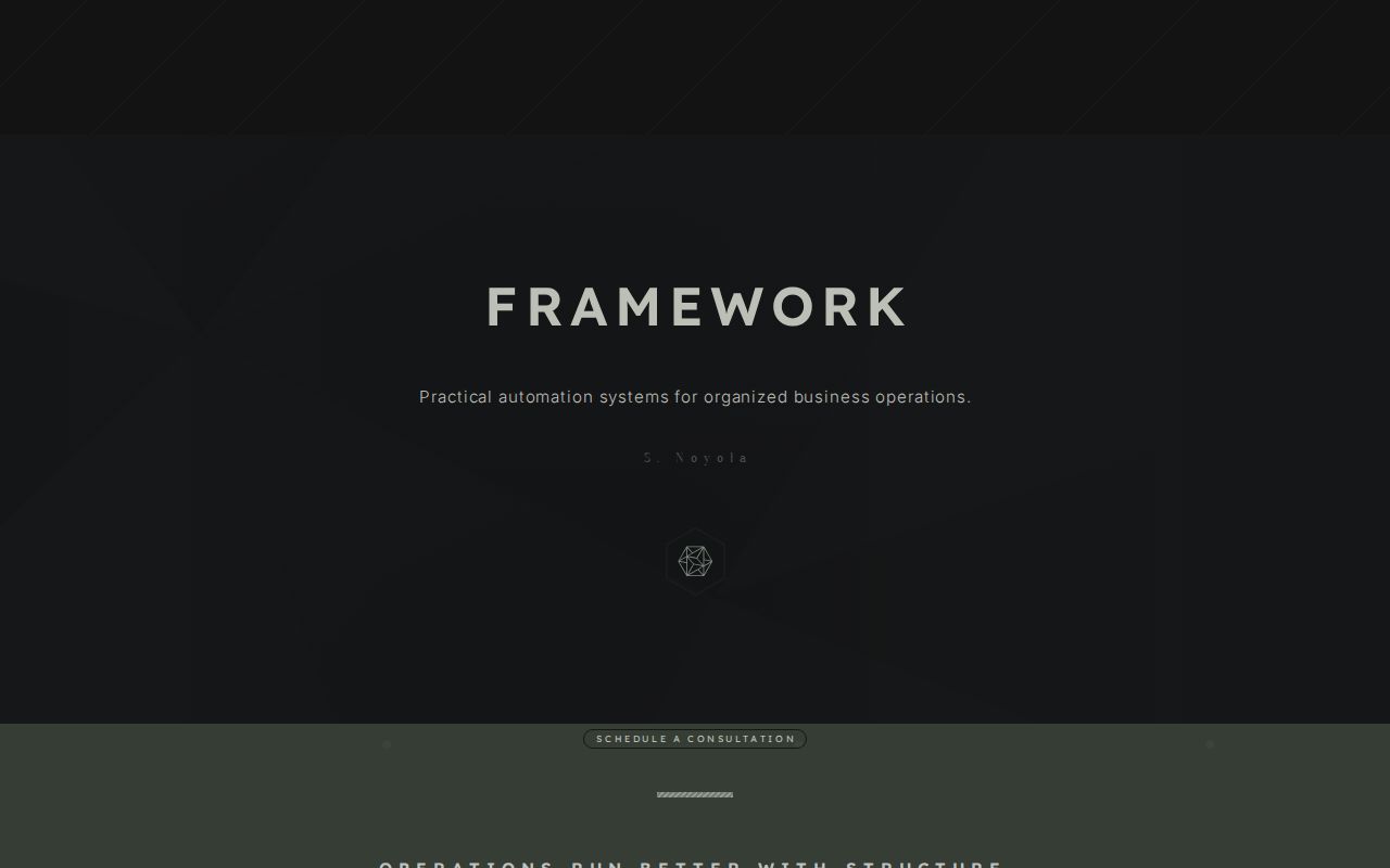 Framework. System Architecture That Connects & Simplifies